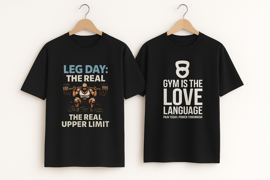 Gym Beast Combo – Oversized Fitness T-Shirts (Pack of 2)