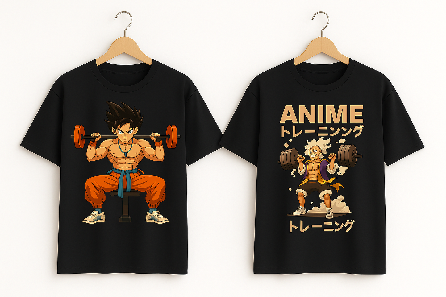 Anime Gym Beast Combo – Oversized Premium T-Shirts (Pack of 2)