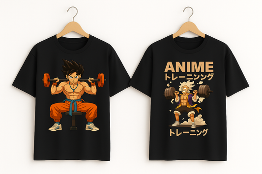 Anime Gym Beast Combo – Oversized Premium T-Shirts (Pack of 2)