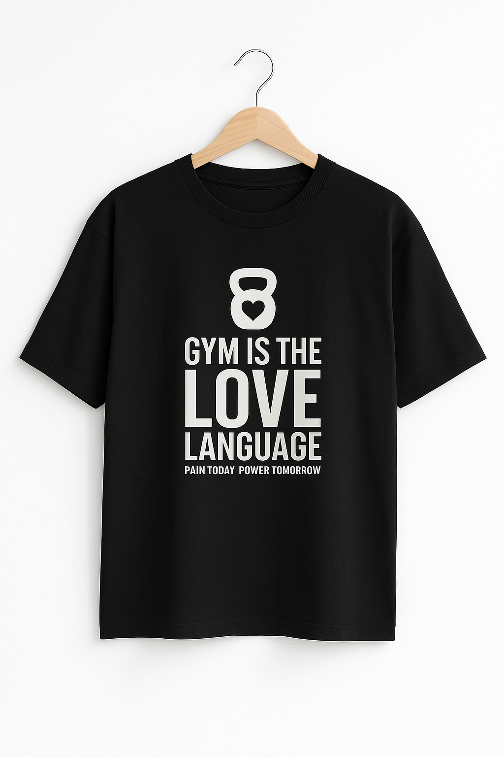 "Gym Is The Love Language" | Premium Oversized T-Shirt for Gym Bros |