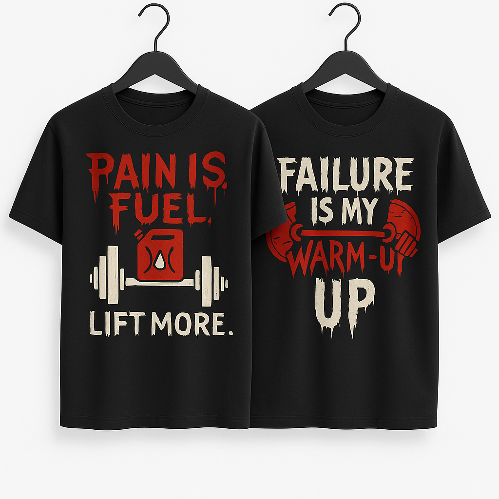 Failure + Pain Combo™ – Oversized Gym T-Shirts (Set of 2)
