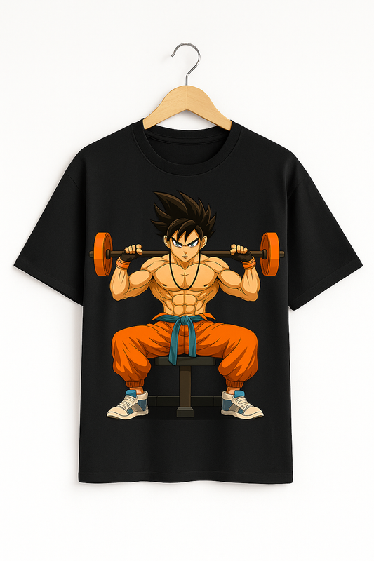 Saiyan Strength Gym Oversized T-Shirt – Goku Inspired