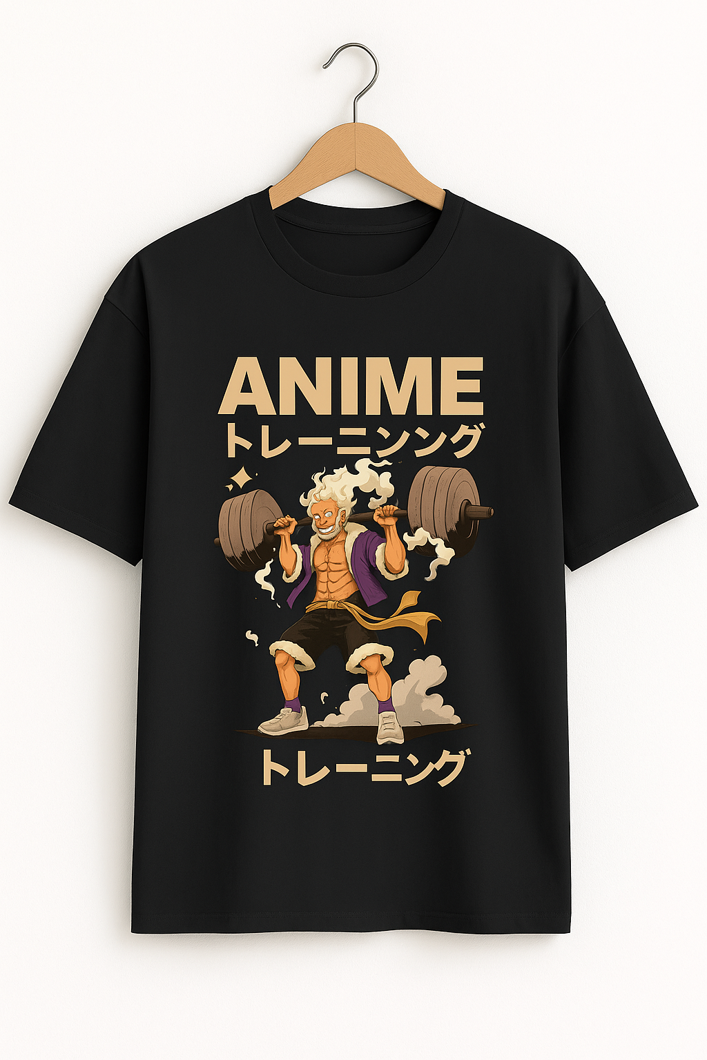 "Anime Training Mode – Oversized Gym Graphic T-shirt"